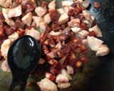 A picture of step 2 of Gammon with Chorizo in a Sweet Tomato Sauce 👍.