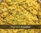 A picture of step 6 of Cheesy chicken and broccoli pasta.