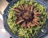 Une image de l'étape 5 de Salade de courgettes râpées aux sardines,oignon rouge et algues.