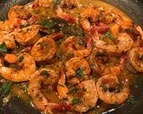 A picture of step 8 of Cajun shrimp and rice scampi.