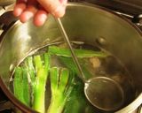 A picture of step 1 of Miso Motsu Nabe (Hakata Specialty).