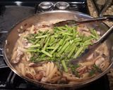 A picture of step 3 of One pot asparagus mushroom pasta.