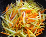 A picture of step 4 of Sweet Potato and Celery Salt and Butter Flavored Kinpira.