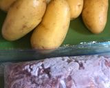 A picture of step 1 of Sambal goreng kentang /fried potato (mince beef) in chilly sauce - Indonesian *Can be made Vegan.