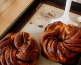 A picture of step 14 of The Sweet Smell of Cinnamon Rolls (Cinnamon Swirl Bread).