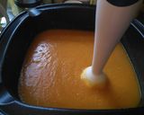 A picture of step 2 of Creamy Sweet potato & butternut squash soup. Makes 4 servings (425 ml) 126 cals bowl.