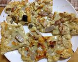 A picture of step 7 of Grilled Okara & Tofu Pizza with Ready-made Curry Sauce.
