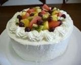 A picture of step 8 of Fall Fruit Decorated Cake.