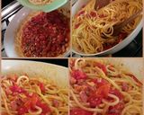 A picture of step 3 of AMIEs Spaghetti with Cherry tomatoes and Pancetta.