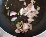 A picture of step 1 of Paneer in red gravy.