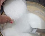 A picture of step 1 of Kesar Custard Kulfi.