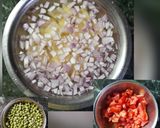 A picture of step 2 of Vegetable Masala Khichdi.