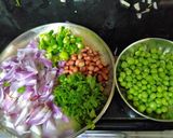 A picture of step 1 of Matar Poha.