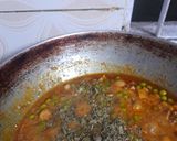 A picture of step 3 of Mushroom Matar malai sabji.