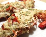 A picture of step 7 of Lobster Thermidor.