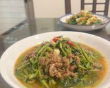 沙茶牛炒空心菜的食譜步驟7照片