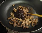 A picture of step 3 of Pan-Fried Bitter Melon and Pork with Miso.