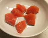 A picture of step 1 of Niigata-Style Bento - Lotus Root and Salmon with Kanzuri Ketchup.