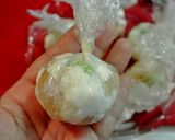 A picture of step 4 of Microwave-Steamed Shrimp and Hanpen Bites.