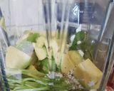 A picture of step 1 of Avocado Lime Cilantro Dressing.