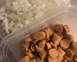Virslivel és lencsével töltött tésztabatyuk (vegán) recept fázis 3 fotója