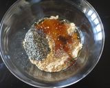 A picture of step 2 of Aromatic! Kinako Maple Black Sesame Seed Toast.