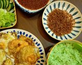 Gambar langkah 4 resipi Nasi Lemak Pandan & Sambal Bilis Mk89 Style.