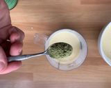 A picture of step 3 of Matcha Green Tea and White Chocolate Panna Cotta.