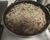 A picture of step 4 of 20 minutes one pot pasta.