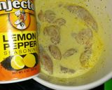 A picture of step 1 of Fried Chic n cumber salad.