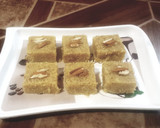 बादामी सूजी बर्फी (Badami suji barfi recipe in hindi) रेसिपी चरण 5 फोटो