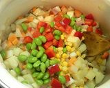 A picture of step 3 of Very Filling Minestrone.