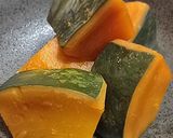 A picture of step 15 of Simmered Kabocha Squash in a Staub Cocotte.