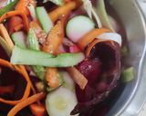 A picture of step 2 of Vegetable Peels Detox Juice.