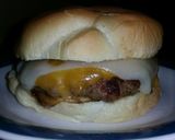 A picture of step 6 of T's Bomb Cheese Burger.
