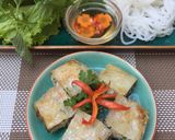 Hình bước làm 4 của món Nem vuông