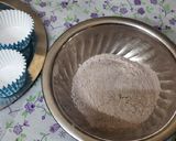 A picture of step 1 of Chocolate Premix Choco chips chocolate Ganache Stuffed muffins.