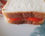 A picture of step 3 of Tomato and Cheese Grilled Sandwich.