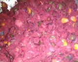 A picture of step 8 of Beetroot heart Patti.