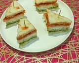 A picture of step 6 of Tri Colour Sandwich.
