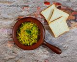 A picture of step 4 of Bread Upma.