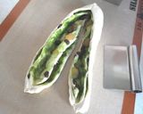 A picture of step 8 of Twisted Soy Milk Bread with Amanatto (Candied Beans) and Green Tea.