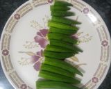 A picture of step 1 of Stuffed okra (bhindi).