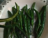 A picture of step 1 of Yummy green chilli 😋.