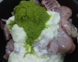 A picture of step 1 of Chicken white malai biryani.