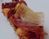 A picture of step 4 of Chinese Sausage And Sun Dried Tomato Pizza Bread.