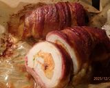 Ünnepi töltött csirkemellfilé baconba tekerve recept fázis 2 fotója