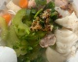Hình bước làm 3 của món Bún cá tuyết nấu khổ qua