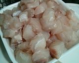 A picture of step 2 of Thermidor sea bass.
