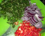 A picture of step 2 of Concoction vegetable rice.